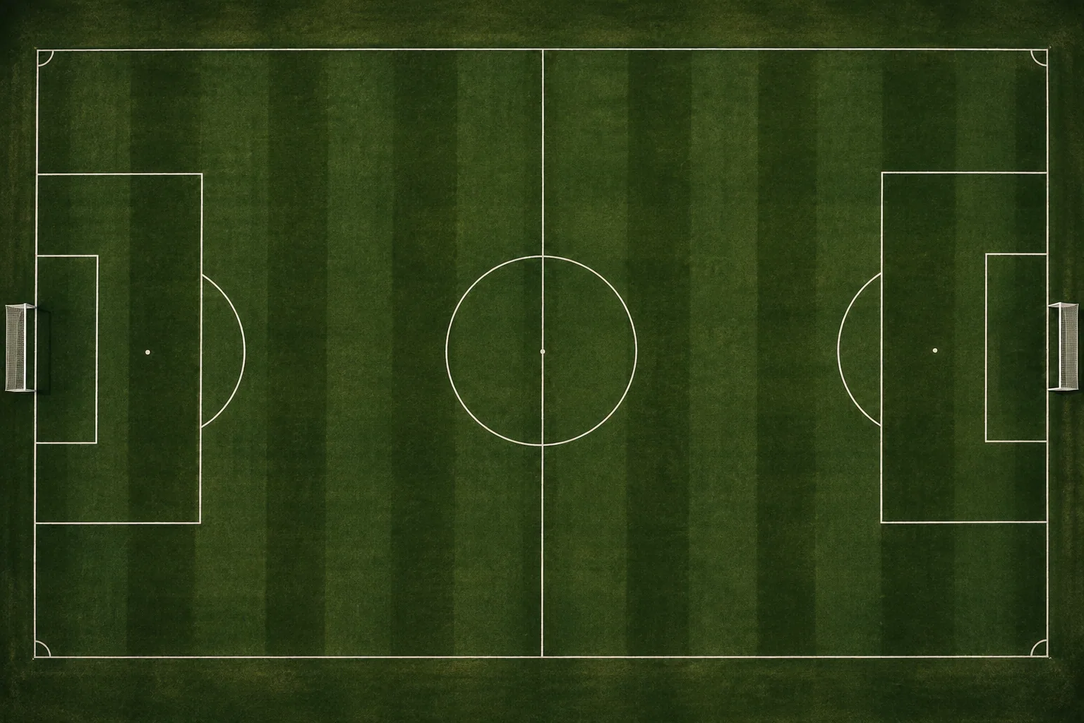 Vista aérea de um campo de futebol completo